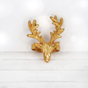 Reindeer Napkin Ring - Gold
